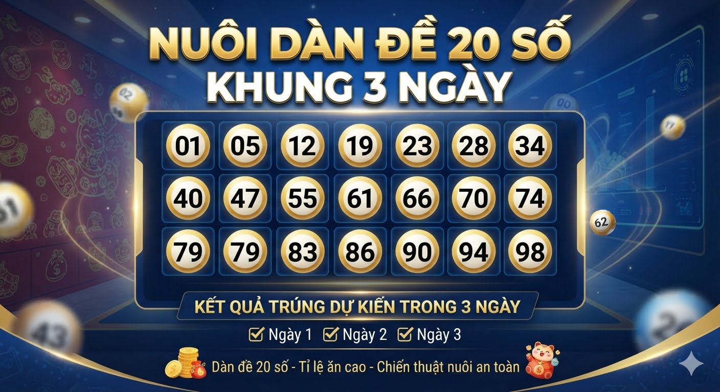 Nuôi dàn đề 20 số khung 3 ngày bất bại