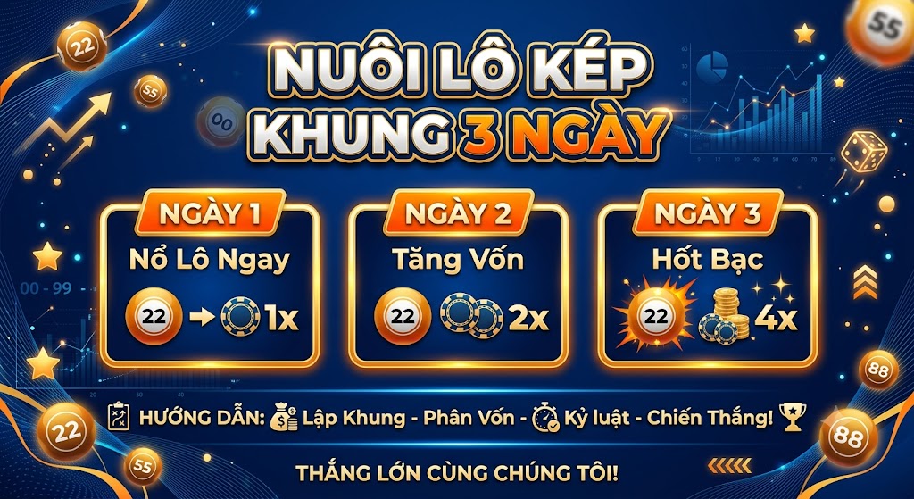Nuôi lô kép khung 3 ngày miễn phí bất bại