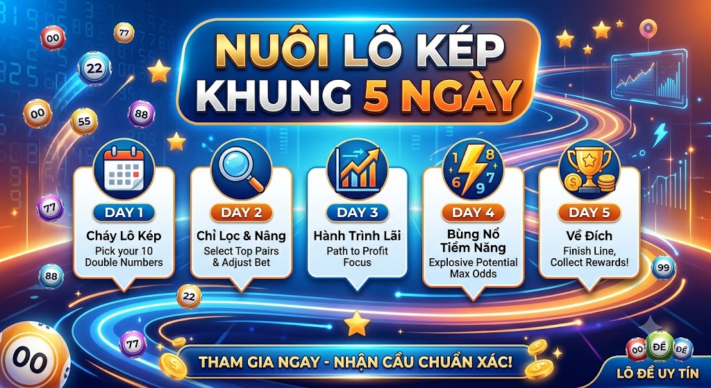 Nuôi lô kép khung 5 ngày bất bại miễn phí