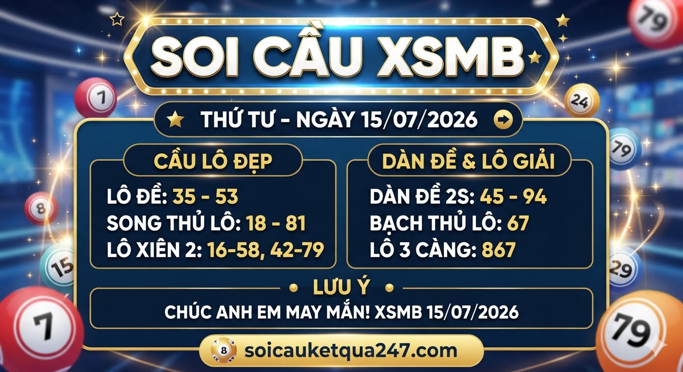 Soi cầu XSMB ngày 15/07/2026 chính xác miễn phí