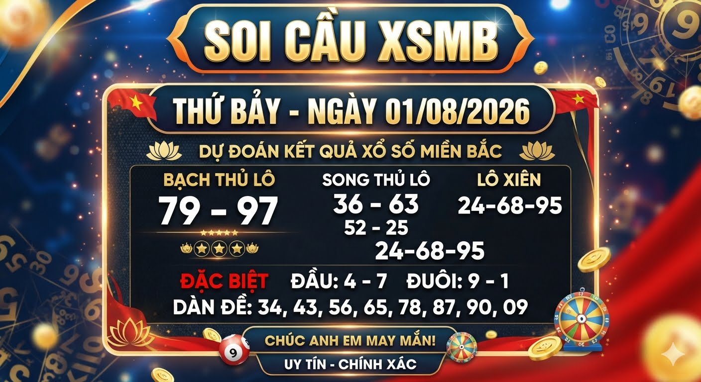 Soi cầu XSMB ngày 01/08/2026 chính xác miễn phí