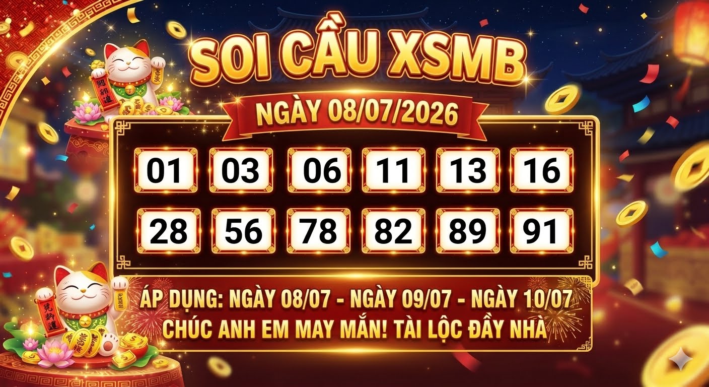 Soi cầu XSMB ngày 08/07/2026 chính xác miễn phí